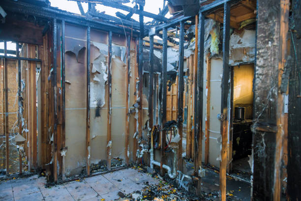 Professional Fire Damage Removal technician working in Dover, OH